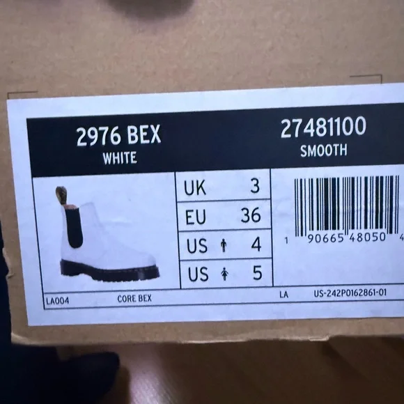 Dr. Martens White and Black Chelsea Boots - Picture 5 of 7